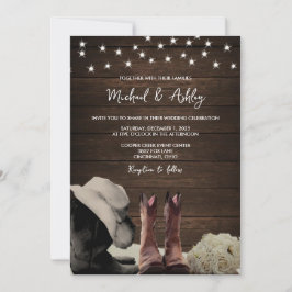 Boots y Rosas Invitaciones de boda personalizadas