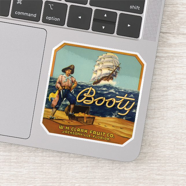 Booty | Etiqueta de cítricos de época (Detalle)