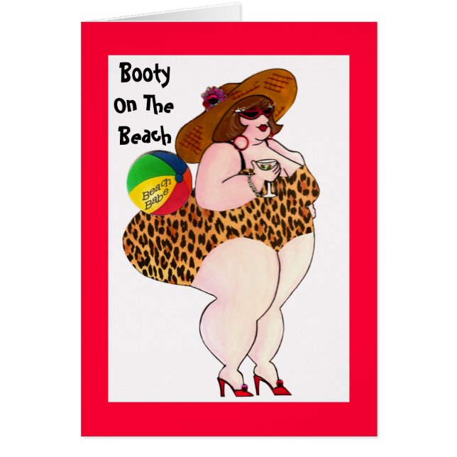 Booty sobre las tarjetas de la playa (Frente)
