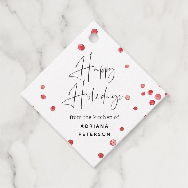 Boozy Cranberries Holiday Baked Goods Etiqueta de  (Anverso)