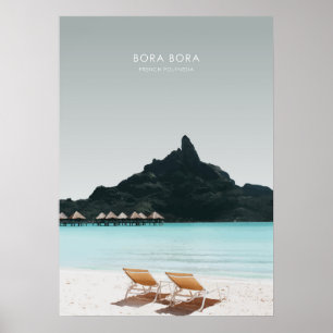 Bora Bora, arte de viajes de la Polinesia Francesa