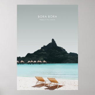 Bora Bora, arte de viajes de la Polinesia Francesa