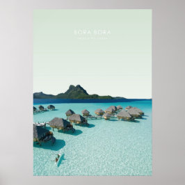 Bora Bora, arte de viajes de la Polinesia Francesa