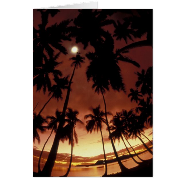 Bora Bora, Polinesia Francesa Atardecer a través (Frente)