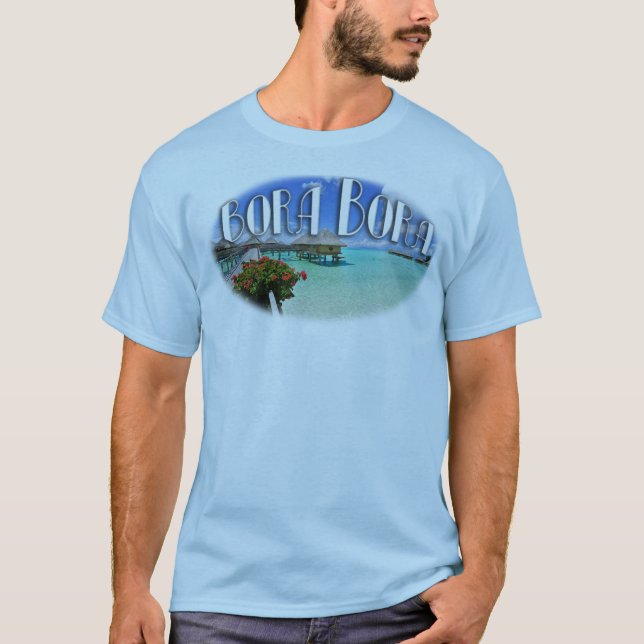 BORA BORA POR EL CAMISETAS EXÓTICO DE LA ISLA DE (Anverso)