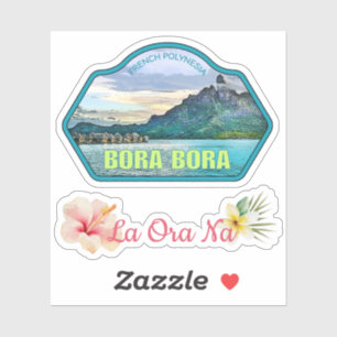 Bora Bora Tahiti Travel Vinyl Pegatina