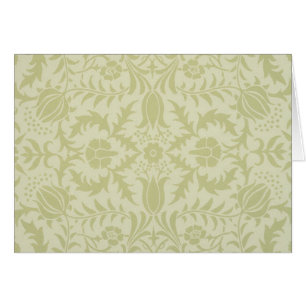 Borage vintage verde suave damasco de William Morr