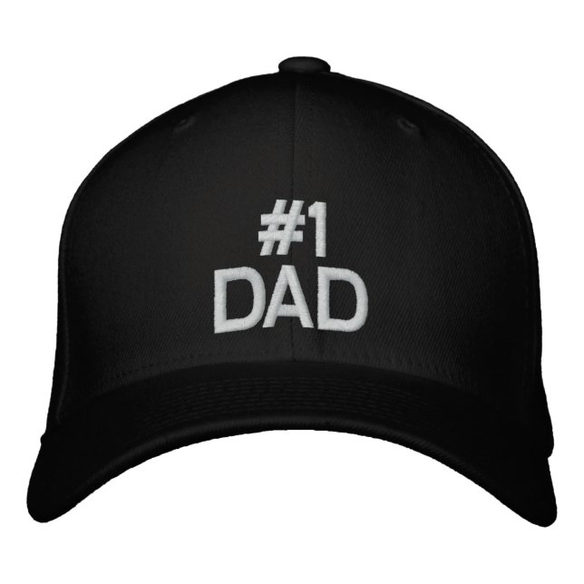 Bordada #1 Gorra de béisbol DAD para el Día del Padre (Anverso)