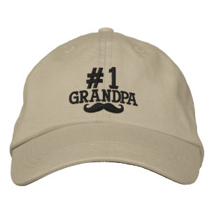 Bordada #1 Número Uno Abuelo Embrodado Gorra