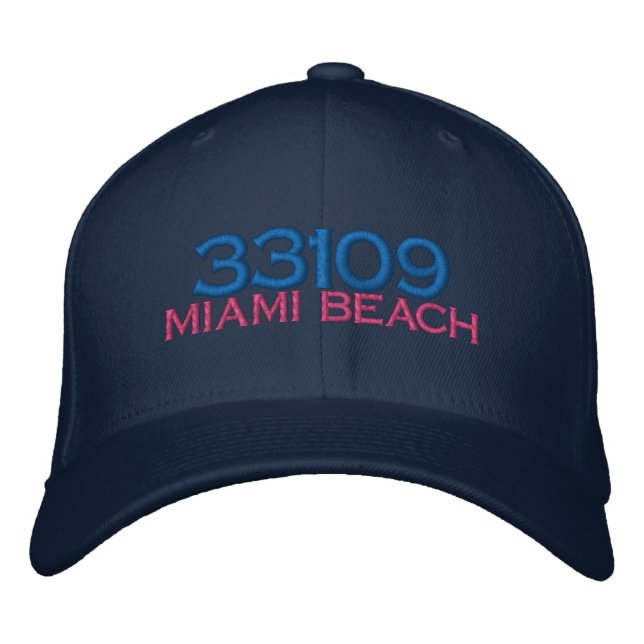BORDADA 33109 MIAMI BEACH FLORIDA GORRA (Anverso)