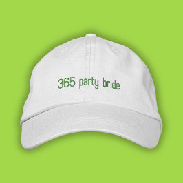 Bordada 365 Fiesta Gorra de Summer Pop Chica Verde Novia