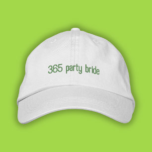Bordada 365 Fiesta Gorra de Summer Pop Chica Verde Novia