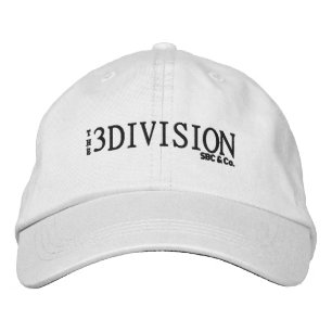 Bordada 3 DIVISIÓN de todo el gorra blanco