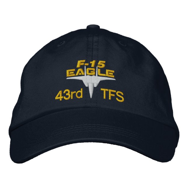 Bordada 43TFS F-15 Gorra de golf de alta tecnología Eagle (Anverso)