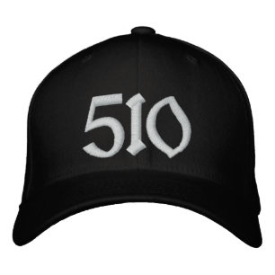 Bordada 510 Gorra de béisbol - Blanco y negro