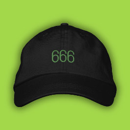 Bordada 666 Angel Number Green Pop Chica Summer Dad Gorra