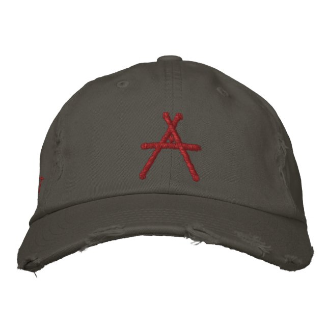 Bordada A por gorra ateo (Anverso)