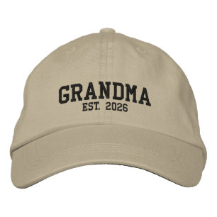 Bordada Abuela Año de Establecimiento Gorra de Béisbol Bor