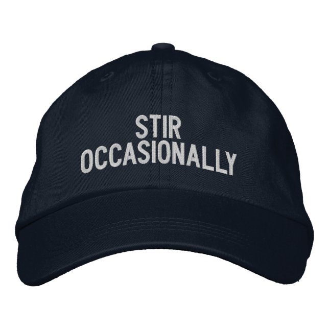 Bordada "Agitar ocasionalmente" a Gorra bordado (Anverso)