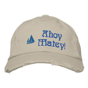 Bordada Ahoy Matey Sailors Embroidered Gorra