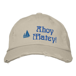 Bordada Ahoy Matey Sailors Embroidered Gorra