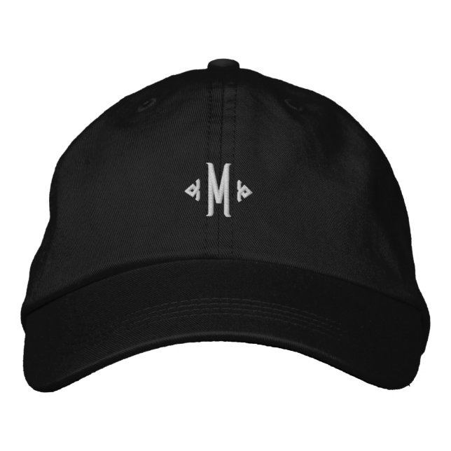 Bordada Ajuste Cómodo y Gorra con Monograma M Inicial Pers (Anverso)