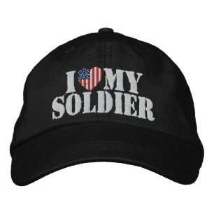 Bordada Amo A Mi Soldado Embroidado Gorra