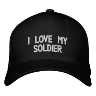 Bordada "Amo a mi soldado", un Gorra bordado