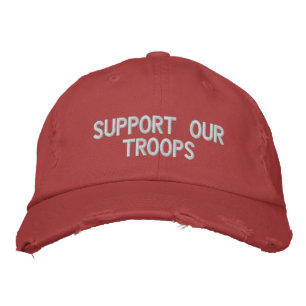 Bordada Apoyar a nuestro Gorra de tropas