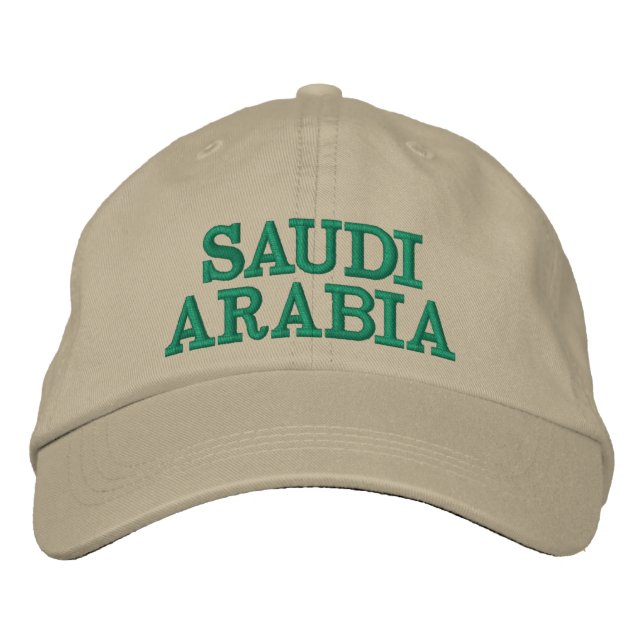 Bordada Arabia Saudita: Personalizado con embargo Gorra (Anverso)