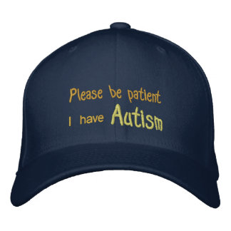 Bordada Autism Awareness Gorra con nombre y teléfono en la