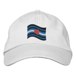 Bordada Bandera del Orgullo de Cuero Borrada Gorra de Béis