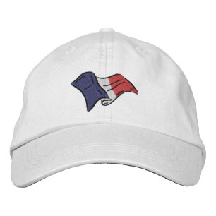 Bordada Bandera francesa para los amantes de la gorra fran