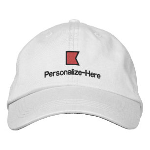 Bordada Bandera náutica "B" Gorra del barco personalizado
