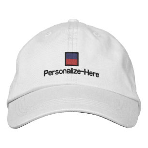 Bordada Bandera náutica "E" Gorra del barco personalizado