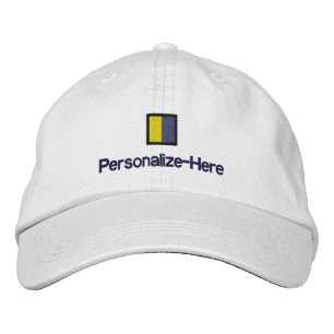 Bordada Bandera náutica "K" Gorra del barco personalizado