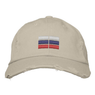Bordada Bandera rusa barricó la gorra de béisbol