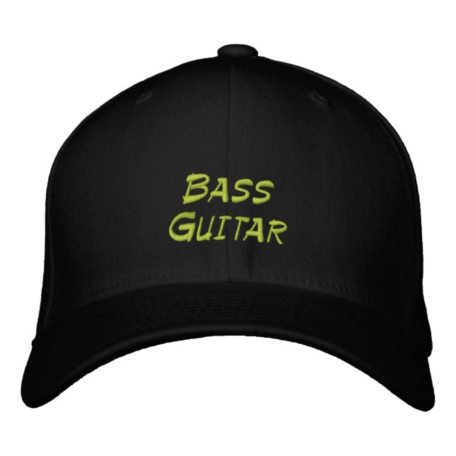 Bordada Bass Guitar Personalizado Embroidered Gorra (Anverso)