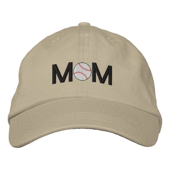 Bordada Béisbol Mamá Bebé Gorra (Anverso)