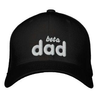Bordada Beta Dad blk gorra con etiqueta trasera
