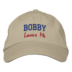 Bordada Bobby me ama a mí con un nombre bordado Gorra / g