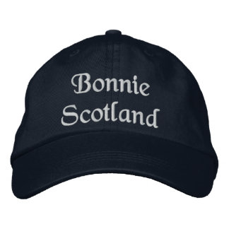 Bordada Bonnie Scotland gorra - un recuerdo escocés de cal