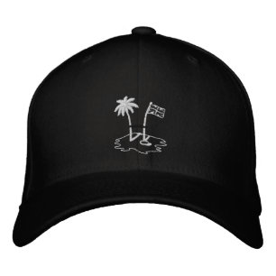 Bordada BVI RUGBY Gorra de béisbol con cubierta negra