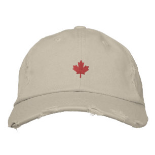 Bordada Cabo Canadá - Gorra de hojas de arce rojo