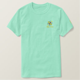 Bordada Camiseta Básica Borrada Por Hombres