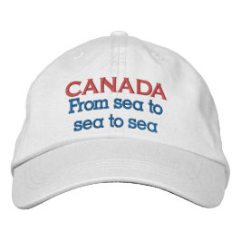 Bordada Canadá: De mar a mar, Gorra con bordado en el mar