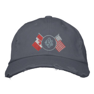 Bordada Canadá - Gorra del Monograma de Estados Unidos