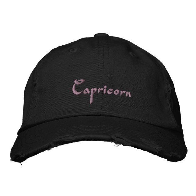 Bordada Capricornio Zodiac Cápsula borrosa / Gorra (Anverso)