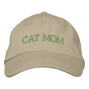 Bordada Cat Mom Neutral Embroidered Gorra