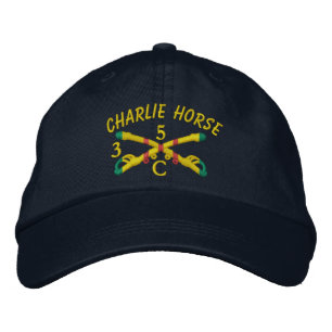 Bordada Charlie Horse 3/5 Cavalry VSM Gorra de sabers cruz